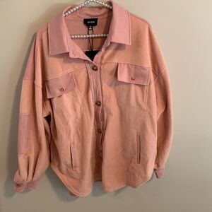 Heyson pink shacket nwt size m/l